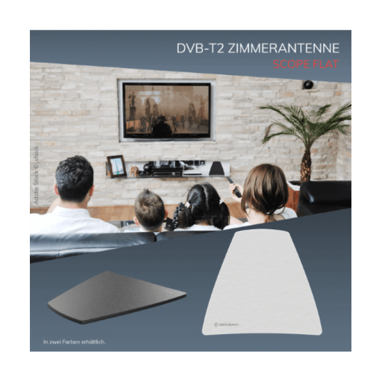 Oehlbach Scope Flat Εσωτερική Κεραία Τηλεόρασης για DVB-T2 Λευκό (Τεμάχιο)