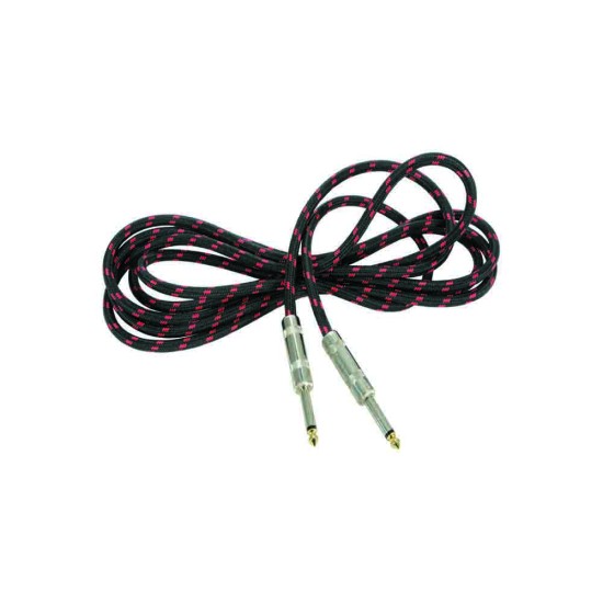 Citronic 190.286UK Πλεκτό καλώδιο κιθάρας 6,3mm Mono Jack Plug - 6,3 mm Mono Jack Plug 3m (Τεμάχιο)