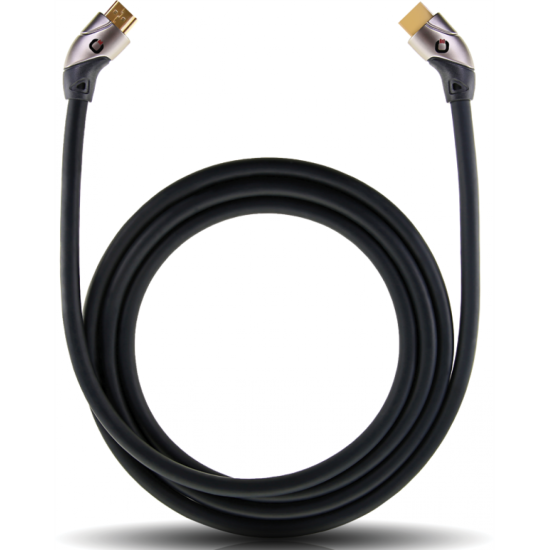 Oehlbach Highspeed Shape XT-SL Καλώδιο HDMI® υψηλής ταχύτητας με Ethernet Μαύρο 50cm (Τεμάχιο)