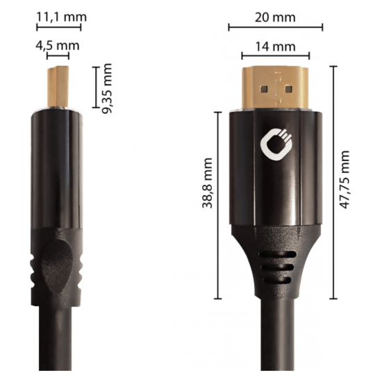 Oehlbach Black Magic MKII Καλώδιο HDMI® 2.1 48Gbps 8K/60Hz 30 χρόνια Εγγύηση 2m ιδανικό για PS5, XBOX Μαύρο (Τεμάχιο)