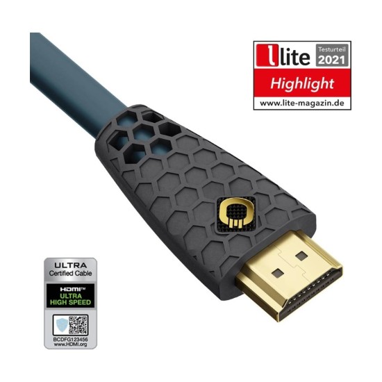 Oehlbach Flex Evolution Καλώδιο Υψηλής Ποιότητας HDMI 2.1 8K/60HZ με προστασία σπασίματος 1μ ( Τεμάχιο)