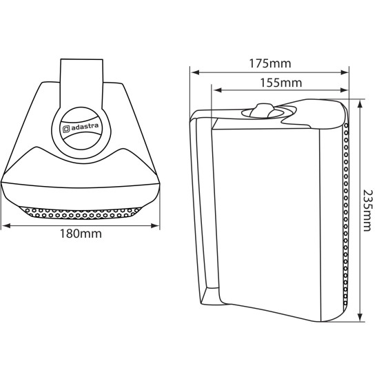 Adastra AD-BC5 Επιτοίχια Ηχεία 5.25" 45W RMS Λευκά (Ζεύγος)