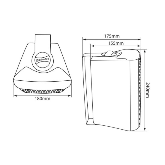 Adastra BC5A-B Ενεργά Ηχεία 5.25" 2x30W RMS Μαύρα (Ζεύγος)