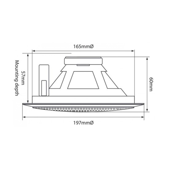 Adastra AD-EC56V Χωνευτό Ηχείο Οροφής 5.25'' 6W RMS Λευκό (Τεμάχιο)