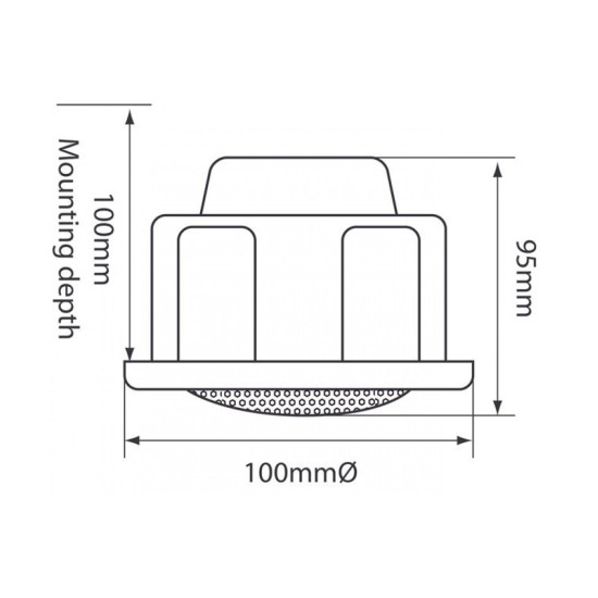 Adastra AD-CM/VW Χωνευτό Ηχείο Οροφής 2.5'' 100V Λευκό (Τεμάχιο)