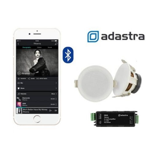 Adastra SL3-BT Ολοκληρωμένο Σύστημα Bluetooth Ενισχυτή Με Ηχεία Οροφής (Σετ)