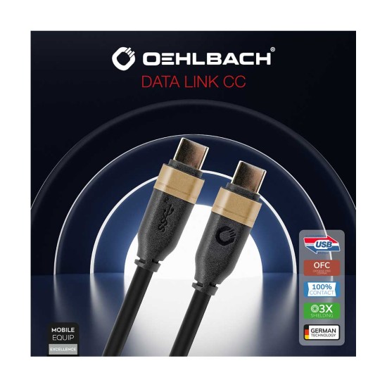 Oehlbach DATA LINK CC Καλώδιο USB 3.1 type C - type C 1m black
