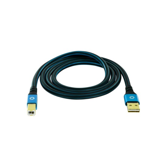 Oehlbach USB PLUS B Καλώδιο USB 2.0 type A to type B 0,5m Blue (Τεμάχιο)