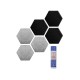 Audiodesigner PET Hexagon 6 Ηχοαπορροφητικά Πάνελ 20 cm Black/Grey 1 τ.μ. με Βενζινόκολλα (Σετ)