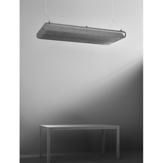 Audiodesigner Silentum Hanging with break Ηχοαπορροφητικά Πάνελ Οροφής 14,5x180x4,5 cm Light Grey (Σετ 5 Τεμαχίων)