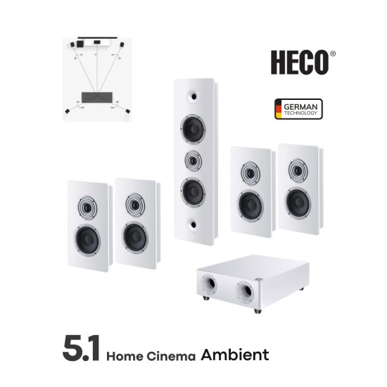 Heco Ηχεία Home Cinema 5.1 Ambient White (Σετ)