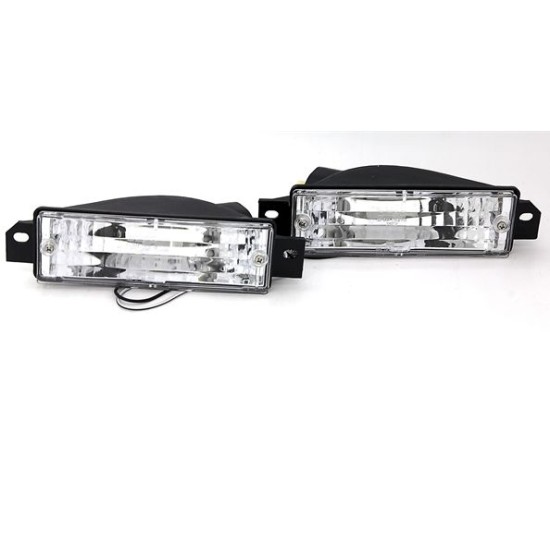 Φλας προφυλακτήρα BMW E30 (1983-1990) limousine / touring / coupe / cabrio - χρωμίου - σετ 2τμχ.
