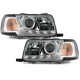 Φανάρια εμπρός Audi 80 (1991-1994) led - chrome , με λάμπες (Η1) - σετ 2τμχ.