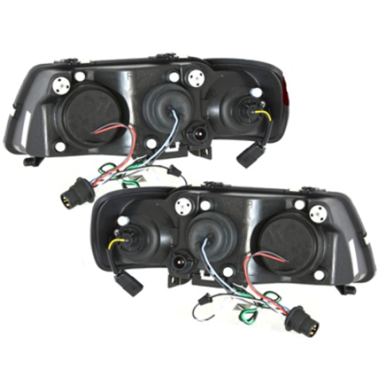 Φανάρια εμπρός Audi A3 (1996-2000) led - chrome , με λάμπες (Η1) - σετ 2τμχ.