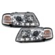 Φανάρια εμπρός Audi A3 (1996-2000) led - chrome , με λάμπες (Η1) - σετ 2τμχ.