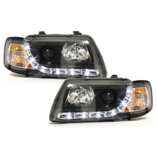 Φανάρια εμπρός Audi A3 (1996-2000) led - μαύρα , με λάμπες (Η1) - σετ 2τμχ. Φανάρια εμπρός Audi A3 (1996-2000) led - μαύρα , με λάμπες (Η1) - σετ 2τμχ.