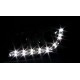 Φανάρια εμπρός Audi A3 (2003-2008) led Dayline - χρωμίου , με λάμπες (Η1) - σετ 2τμχ.