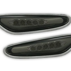 Led φλας BMW E46 (2001-2005) / E60 / X3 (2004-2009) - μαύρο - σετ 2τμχ.
