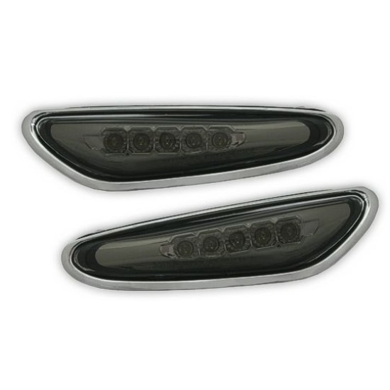 Led φλας BMW E46 (2001-2005) / E60 / X3 (2004-2009) - μαύρο - σετ 2τμχ.