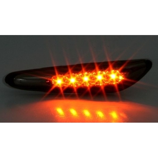 Led φλας BMW E46 (2001-2005) / E60 / X3 (2004-2009) - μαύρο - σετ 2τμχ.