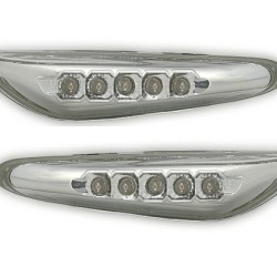Led φλας BMW E46 (2001-2005) / E60 / X3 (2004-2009) - χρωμίου - σετ 2τμχ.