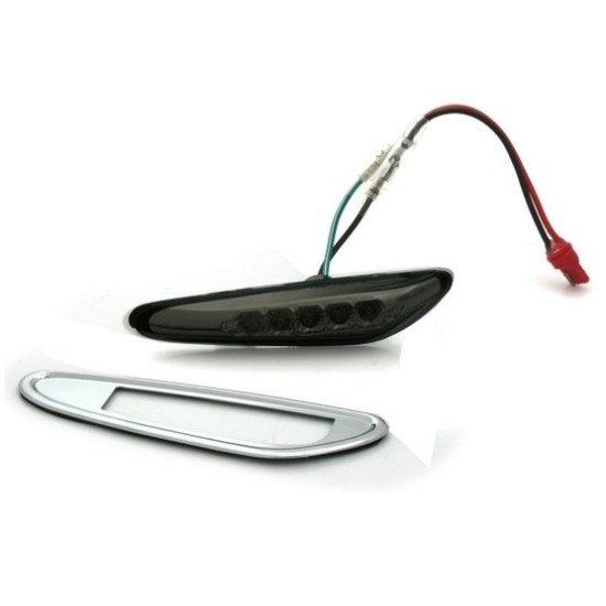 Led φλας BMW E46 (2001-2005) / E60 / X3 (2004-2009) - χρωμίου - σετ 2τμχ.