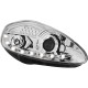 Φανάρια εμπρός Fiat Grande Punto (2005-2008) led - χρωμίου , με λάμπες (Η1) - σετ 2τμχ.