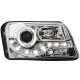 Φανάρια εμπρός Fiat Panda (2003-2009) led - chrome , με λάμπες (Η1) - σετ 2τμχ.