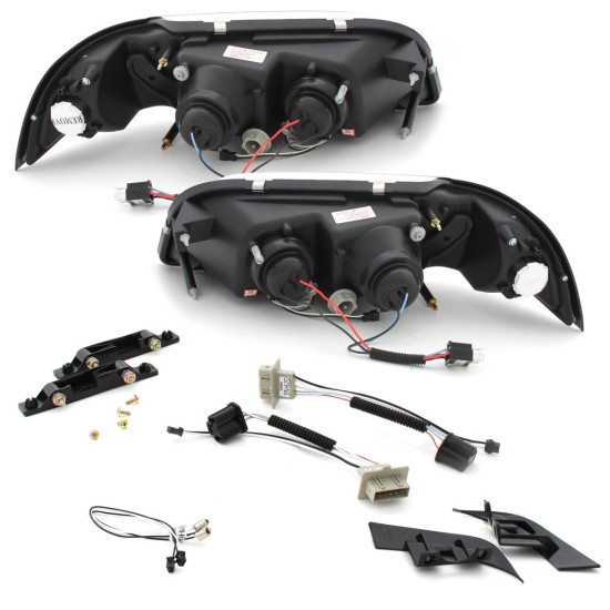 Φανάρια εμπρός Volvo S /V40 (1997-2000) led - chrome , με λάμπες (Η1) - σετ 2τμχ.