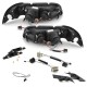Φανάρια εμπρός Volvo S /V40 (1997-2000) led - chrome , με λάμπες (Η1) - σετ 2τμχ.