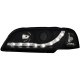 Φανάρια εμπρός Volvo S /V40 (1997-2000) led - μαύρα , με λάμπες (Η1) - σετ 2τμχ.