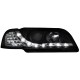 Φανάρια εμπρός Volvo S /V40 (1997-2000) led - black , με λάμπες (Η1) - σετ 2τμχ.