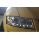 Φανάρια εμπρός Fiat Stilo 3 πορτο (2001-2008) led - chrome , με λάμπες (Η1) - σετ 2τμχ.