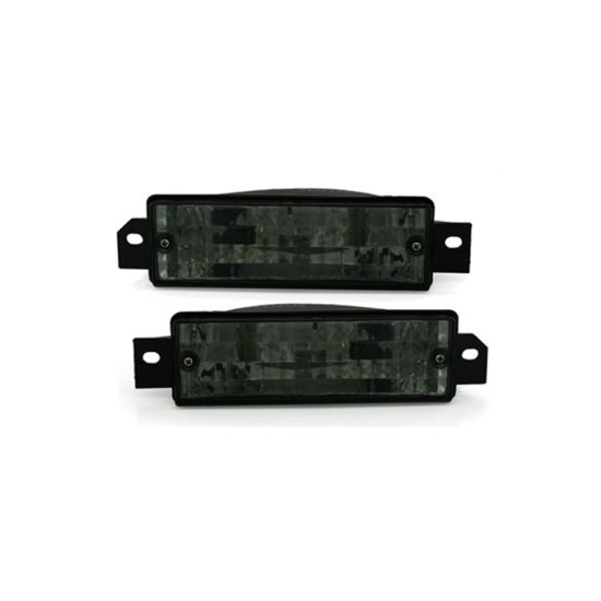 Φλας προφυλακτήρα BMW E30 (1983-1990) limousine / touring / coupe / cabrio - μαύρο χρωμίου - σετ 2τμχ.