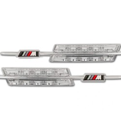 Led φλας BMW E46 / E60 / E90 M-look (2003-2008) - χρωμίου - σετ 2τμχ.