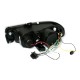 Φανάρια εμπρός Alfa Romeo 156 (1997-2003) led - μαύρα , με λάμπες (Η1) - σετ 2τμχ.