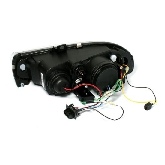 Φανάρια εμπρός Alfa Romeo 156 (1997-2003)led - chrome , με λάμπες (Η1) - σετ 2τμχ.