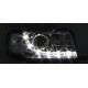 Φανάρια εμπρός Audi 80 (1991-1994) led - chrome , με λάμπες (Η1) - σετ 2τμχ.