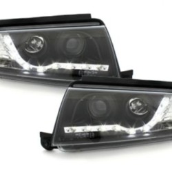 Φανάρια εμπρός led για Skoda Fabia (1999-2007) , μαύρα , με λάμπες (Η1) - σετ 2τμχ. Φανάρια εμπρός led για Skoda Fabia (1999-2007) , μαύρα , με λάμπες (Η1) - σετ 2τμχ.