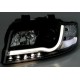 Φανάρια εμπρός led Lightbar Design για Audi A4 B6 (2001-2004) -μαύρα , με λάμπες (Η1) - σετ 2τμχ.