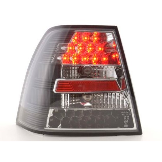 Πίσω φανάρια led για Vw Bora sedan - μαύρα - σετ 2τμχ.