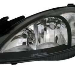 Φανάρια εμπρός για Opel Corsa (2001-2006) - μαύρα ,  χωρίς  λάμπες (Η1) - σετ 2τμχ.