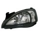 Φανάρια εμπρός για Opel Corsa (2001-2006) - μαύρα ,  χωρίς  λάμπες (Η1) - σετ 2τμχ.