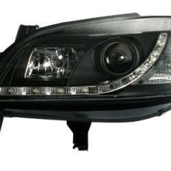 Φανάρια εμπρός led για Opel Zafira A (1999-2005) - μαύρα , με λάμπες (Η1) - σετ 2τμχ.