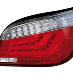 Πίσω φανάρια led lightbar design για BMW E60 (2003-2007) - άσπρο φλας - σετ 2τμχ.