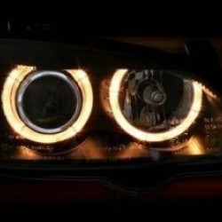 Φανάρια εμπρός angel eyes για Opel Astra G (1998-2004) - chrome , χωρίς λάμπες (Η7) - σετ 2τμχ.