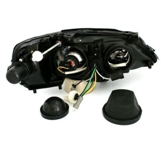 Φανάρια εμπρός για Opel Astra G (1998-2004) - μαύρα , χωρίς λάμπες (Η7) - σετ 2τμχ.