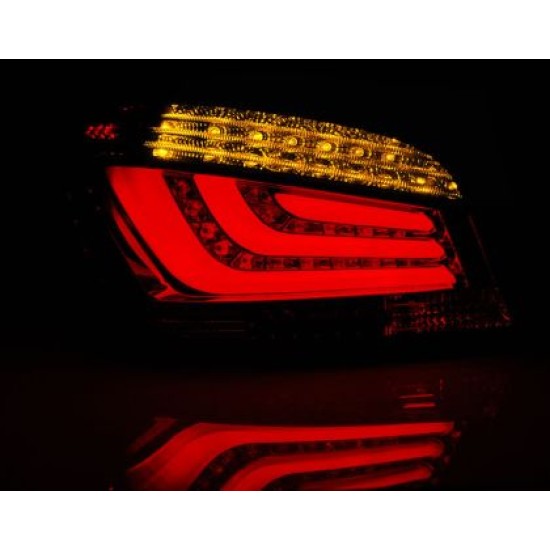Πίσω φανάρια led lightbar design για BMW E60 (2003-2007) - φιμέ φλας - σετ 2τμχ.
