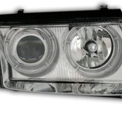 Φανάρια εμπρός angel eyes για Vw Passat 3Β/B5 (1997-2000) - chrome , χωρίς λάμπες (Η7) - σετ 2τμχ.