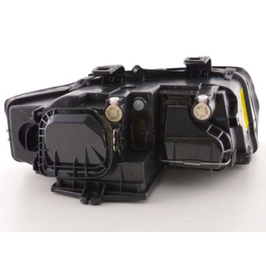 Φανάρια εμπρός angel eyes για Audi A4 (2001-2004) - μαύρα , χωρίς λάμπες (Η7) - σετ 2τμχ.